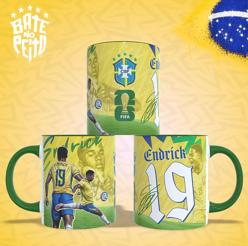 3 Artes para Caneca Endrick Copa Brasil Arquivo em Jpg 2