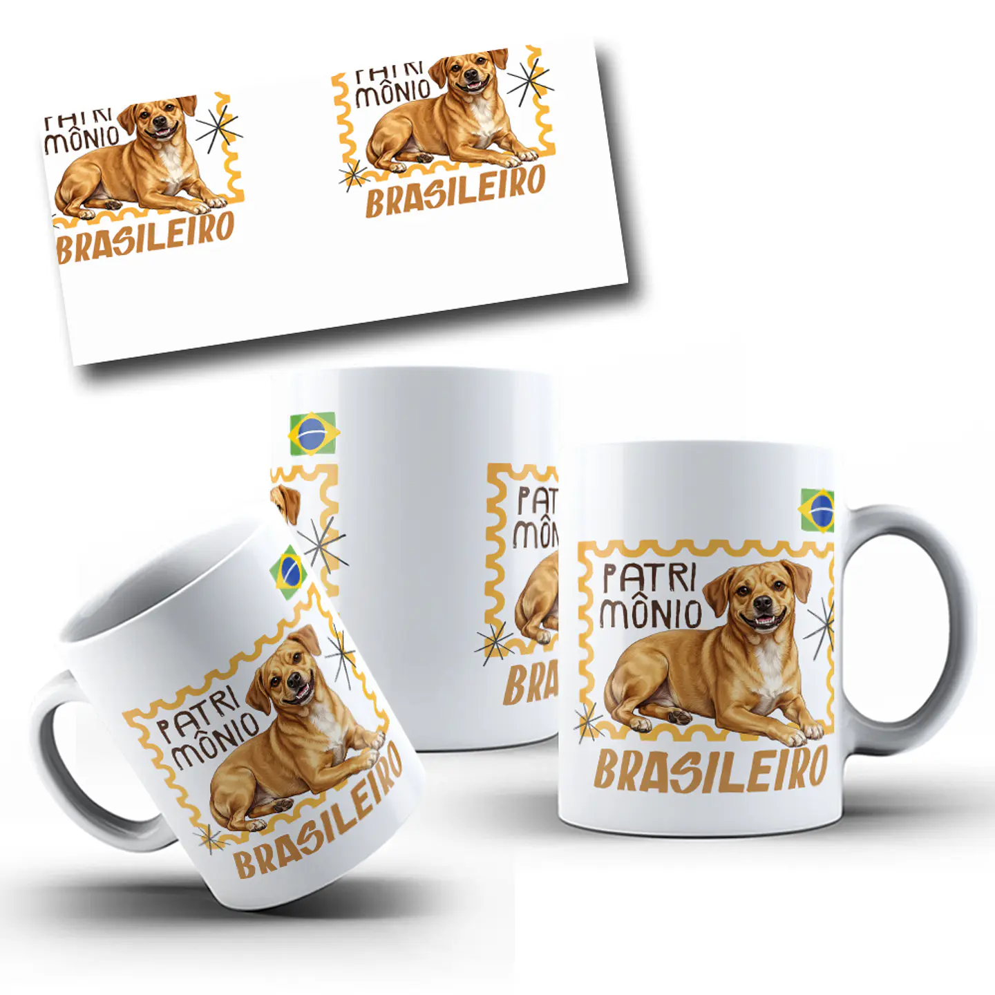 Artes para Copo e Caneca Brasilidade Arquivo Editável em Canva 4