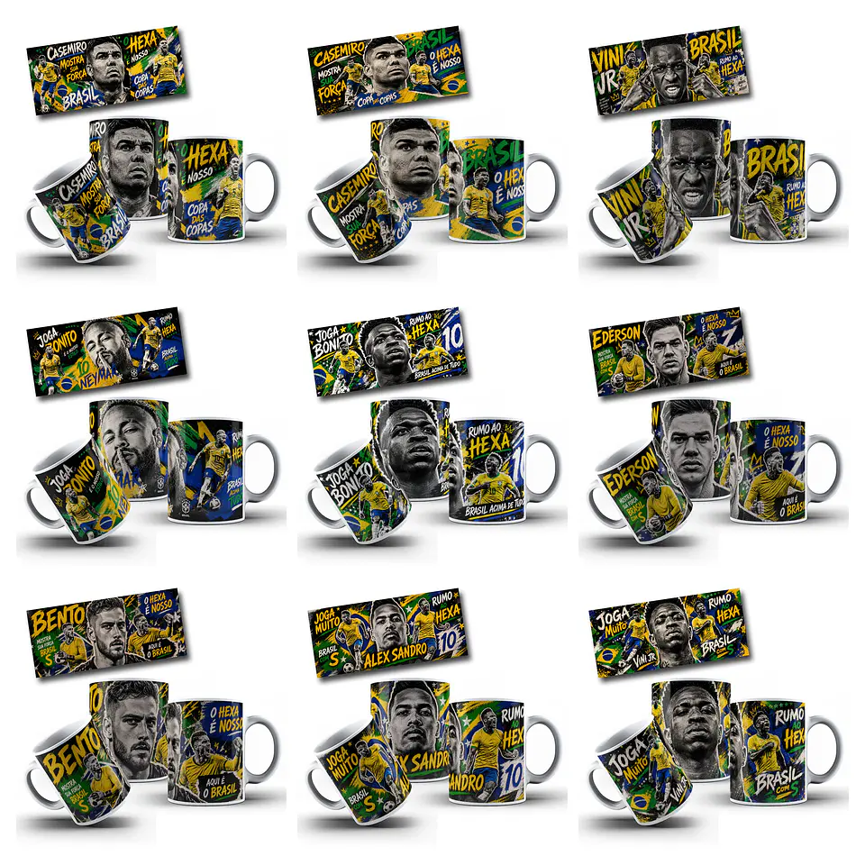 62 Artes para Caneca Copa Street Urbano Brasil Copa do Mundo Arquivo em Jpg 7