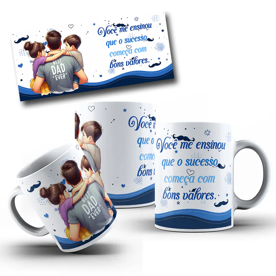 5 Artes oara Caneca Dia dos Pais Arquivo em Jpg 1