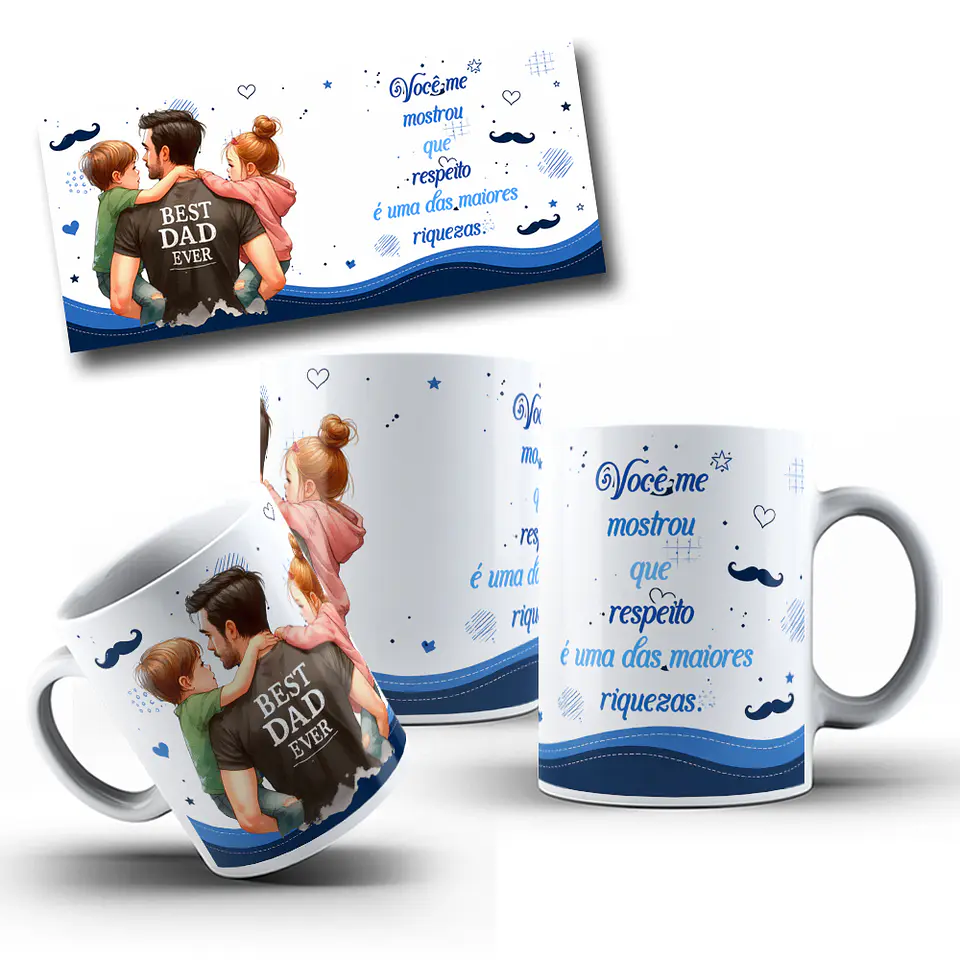 5 Artes oara Caneca Dia dos Pais Arquivo em Jpg 3