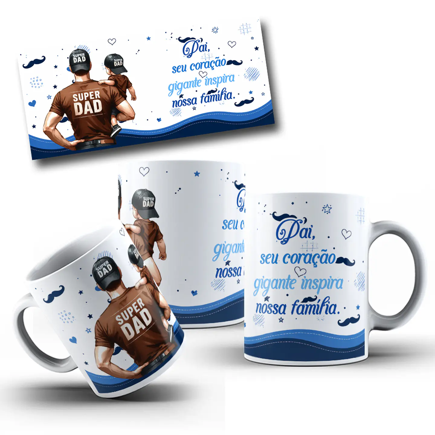 5 Artes oara Caneca Dia dos Pais Arquivo em Jpg 4