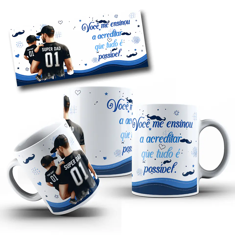5 Artes oara Caneca Dia dos Pais Arquivo em Jpg 5