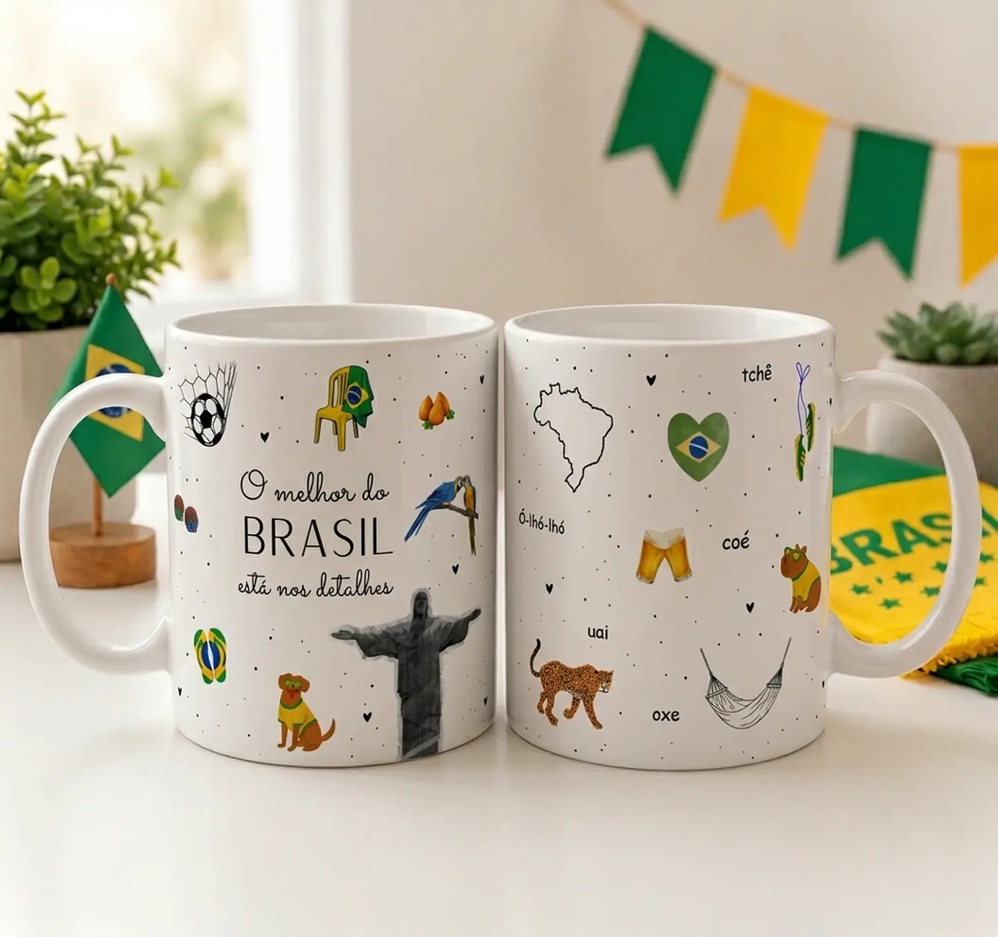 7 Artes para Caneca Brasil Copa do Mundo Arquivo Editável  1