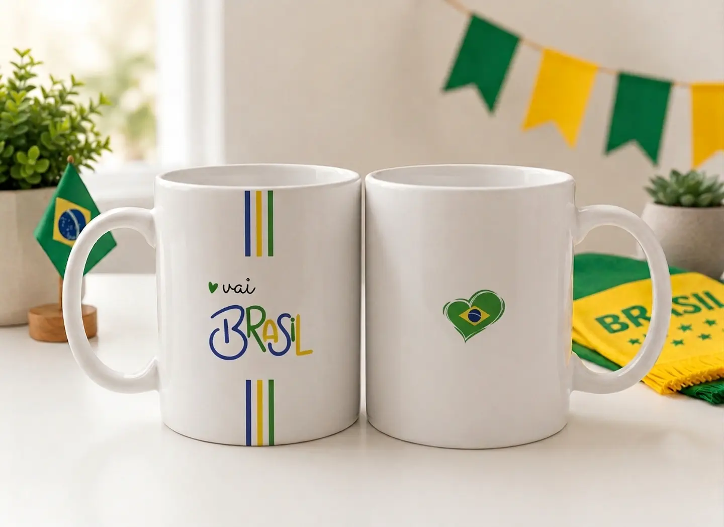 7 Artes para Caneca Brasil Copa do Mundo Arquivo Editável  4