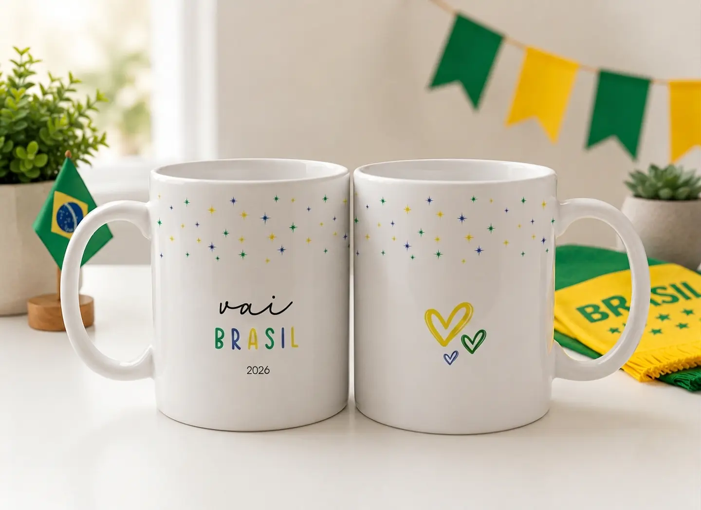 7 Artes para Caneca Brasil Copa do Mundo Arquivo Editável  8