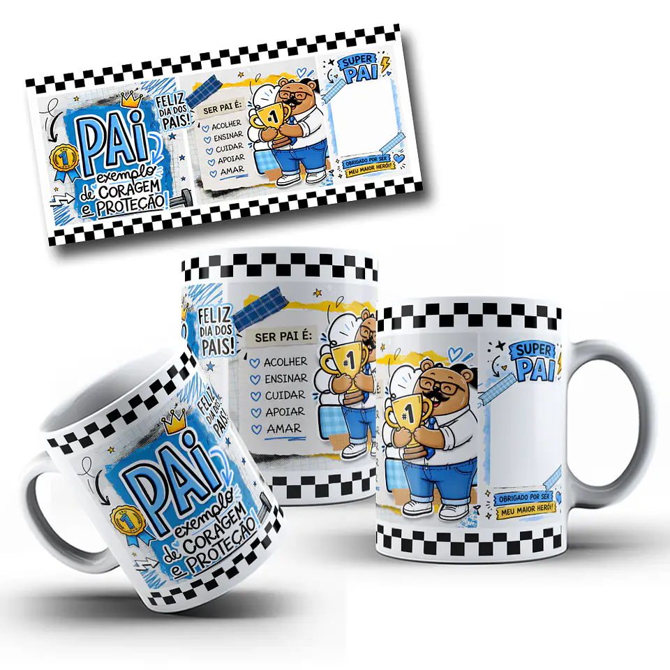 8 Artes para Caneca Dia dos Pais Arquivo em Png 1