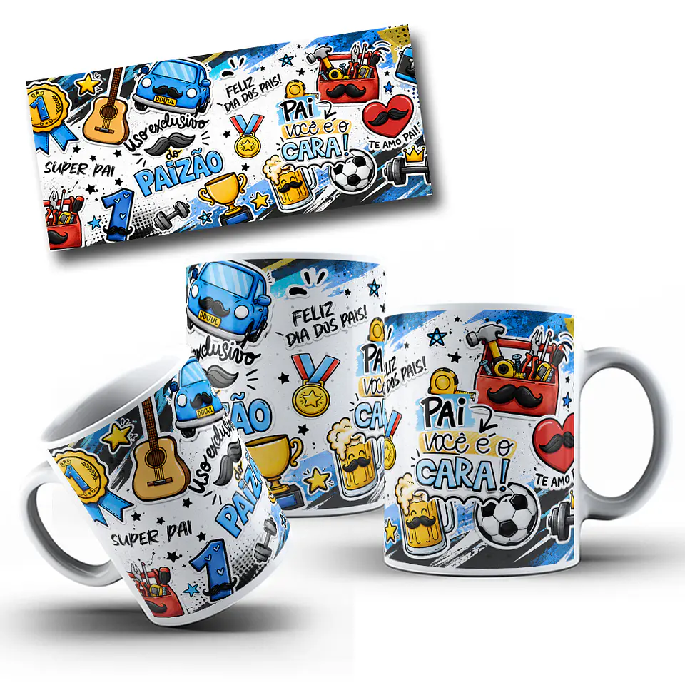 8 Artes para Caneca Dia dos Pais Arquivo em Png 5