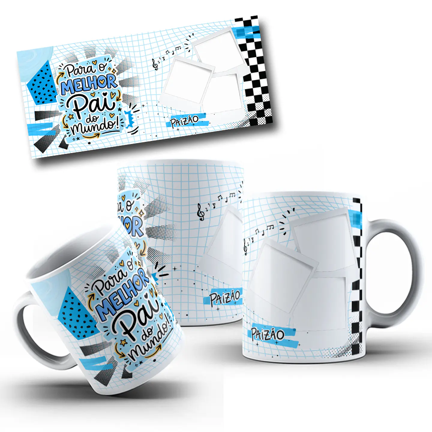 8 Artes para Caneca Dia dos Pais Arquivo em Png 8