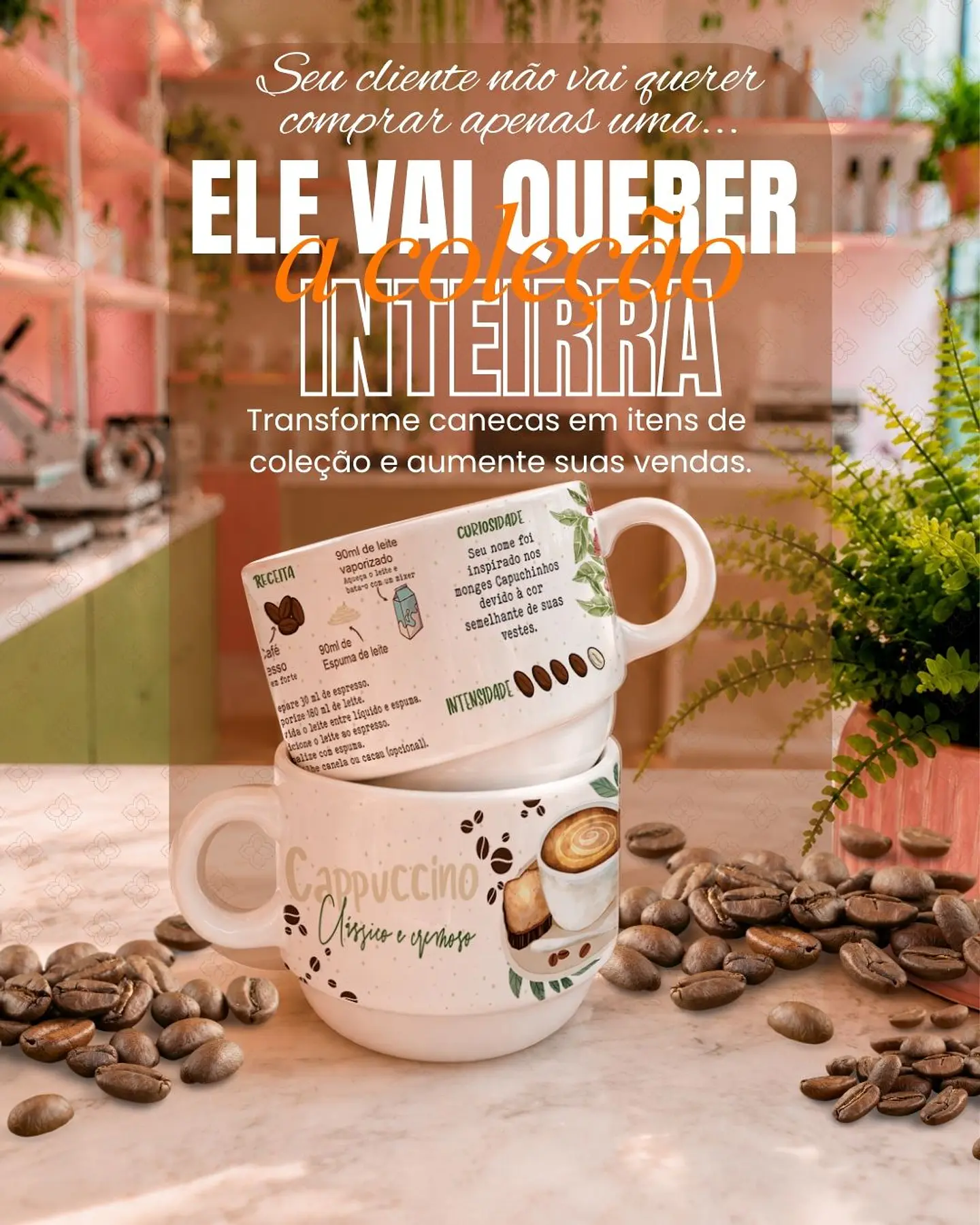 16 Artes para Xícara Coffe Lovers Arquivo Editável  1