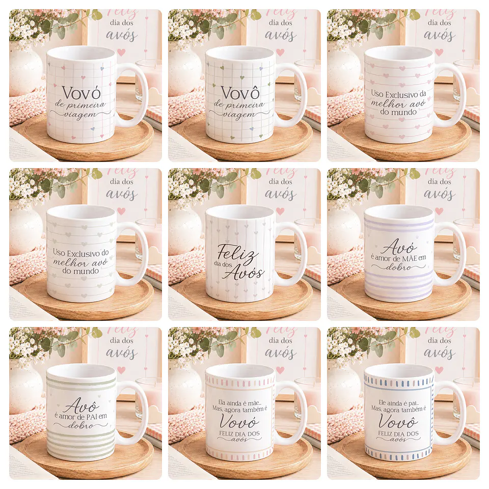 19 Artes para Caneca Dia dos Avós Arquivo Editável 2