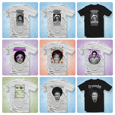 27 Artes para Caneca e Camisa Bruno Mars Arquivo em Jpg