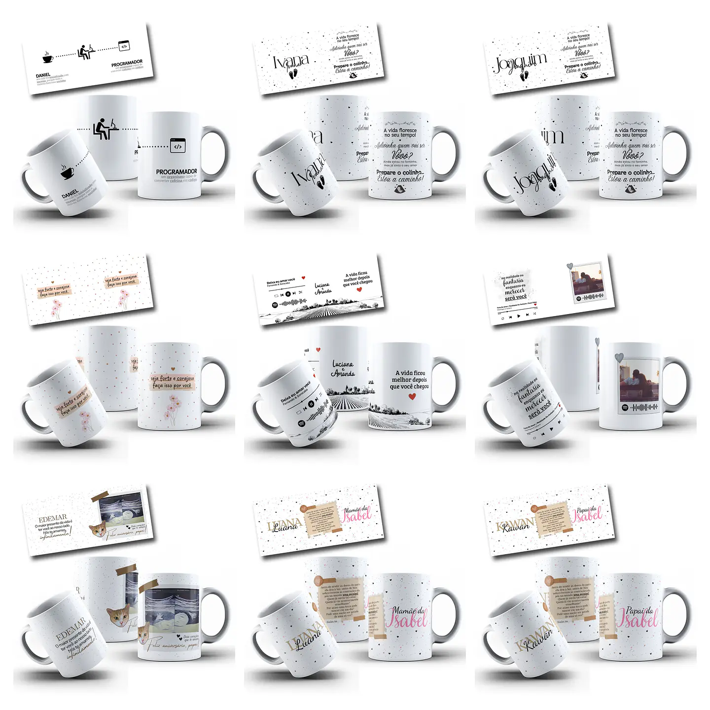 100 Artes para Caneca com Temas diversos Arquivo Editável 1