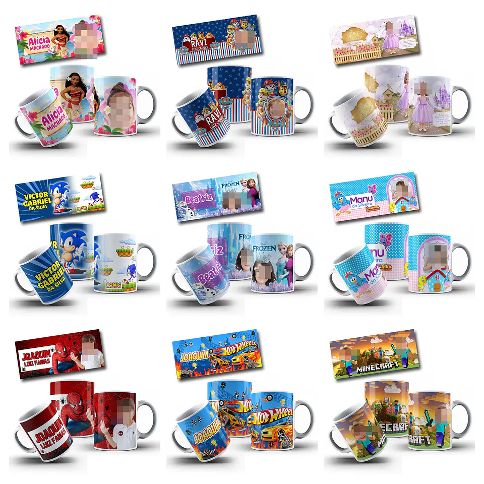100 Artes para Caneca com Temas diversos Arquivo Editável 8
