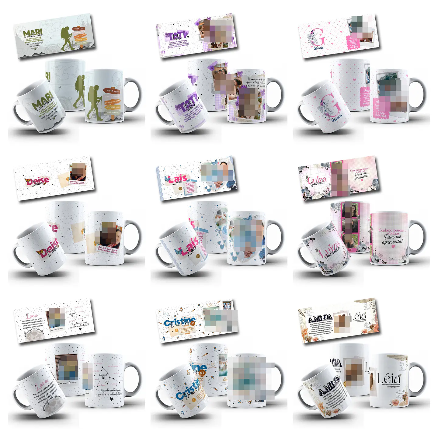 100 Artes para Caneca com Temas diversos Arquivo Editável 10