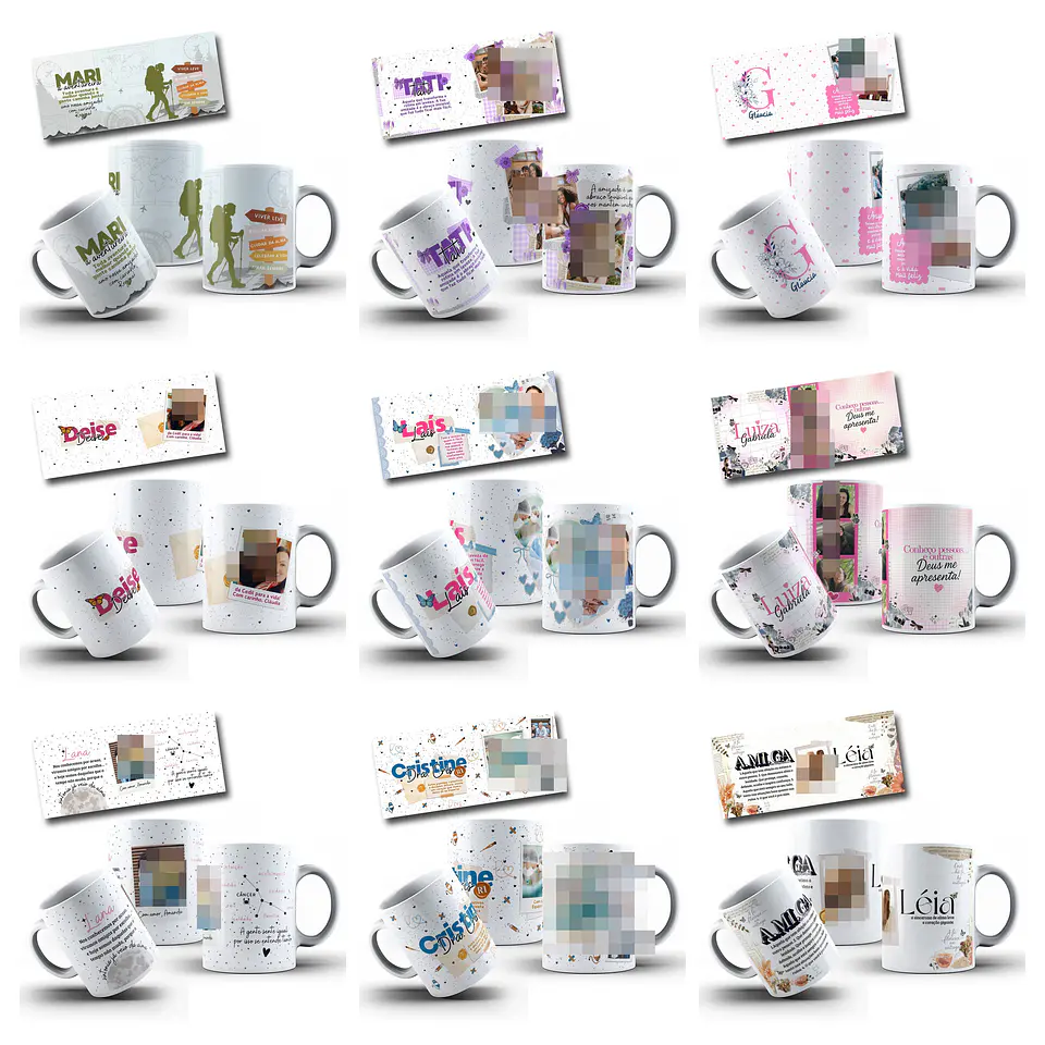 100 Artes para Caneca com Temas diversos Arquivo Editável 10