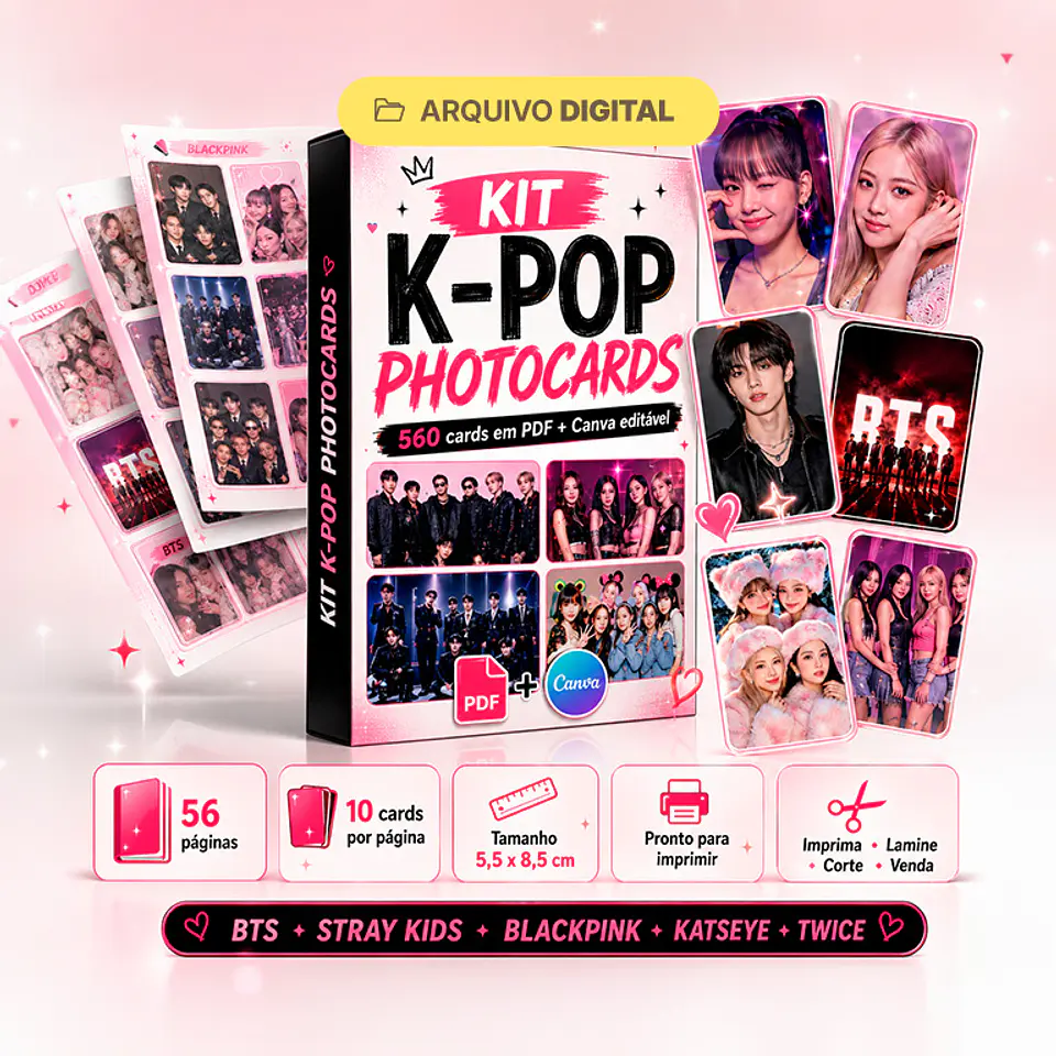 560 Cards K-Pop Photocards em  PDF  1