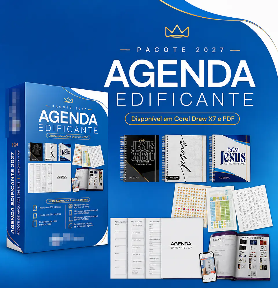 Arquivo Encadernação Agenda Edificante Religião Gospel Arquivo Editável  1