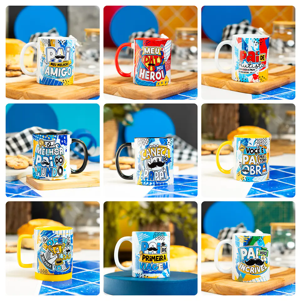 15 Artes para Caneca Meu Pai meu Herói Dia dos Pais Arquivo em Png  3