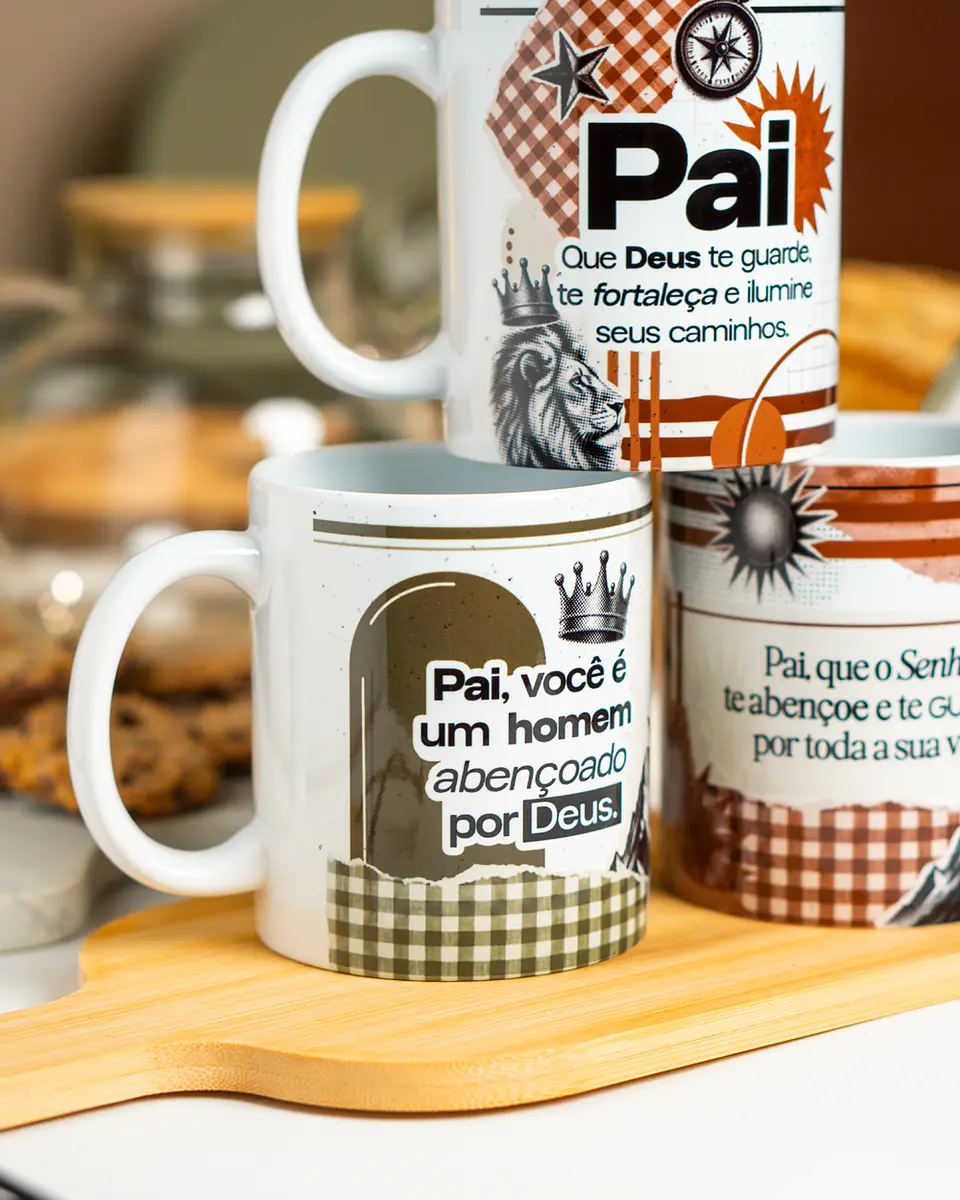 15 Artes para Caneca Pai é Benção Dia dos Pais Arquivo em Png 5