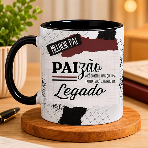6 Artes para Caneca Dia dos Pais Arquivo Editável 