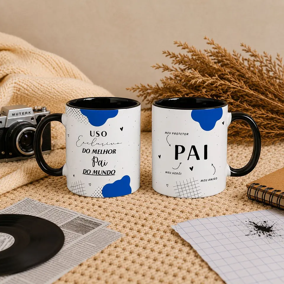 6 Artes para Caneca Dia dos Pais Arquivo Editável  2