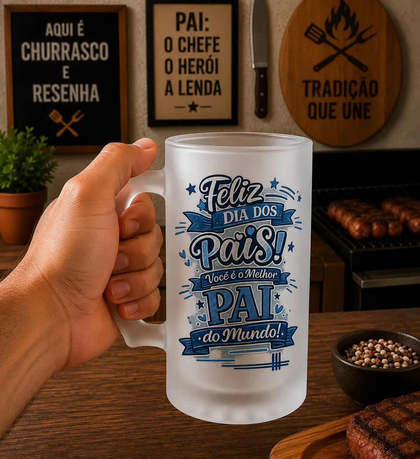 8 Artes para Copo Chopp Dia dos Pai Arquivo em Png  4