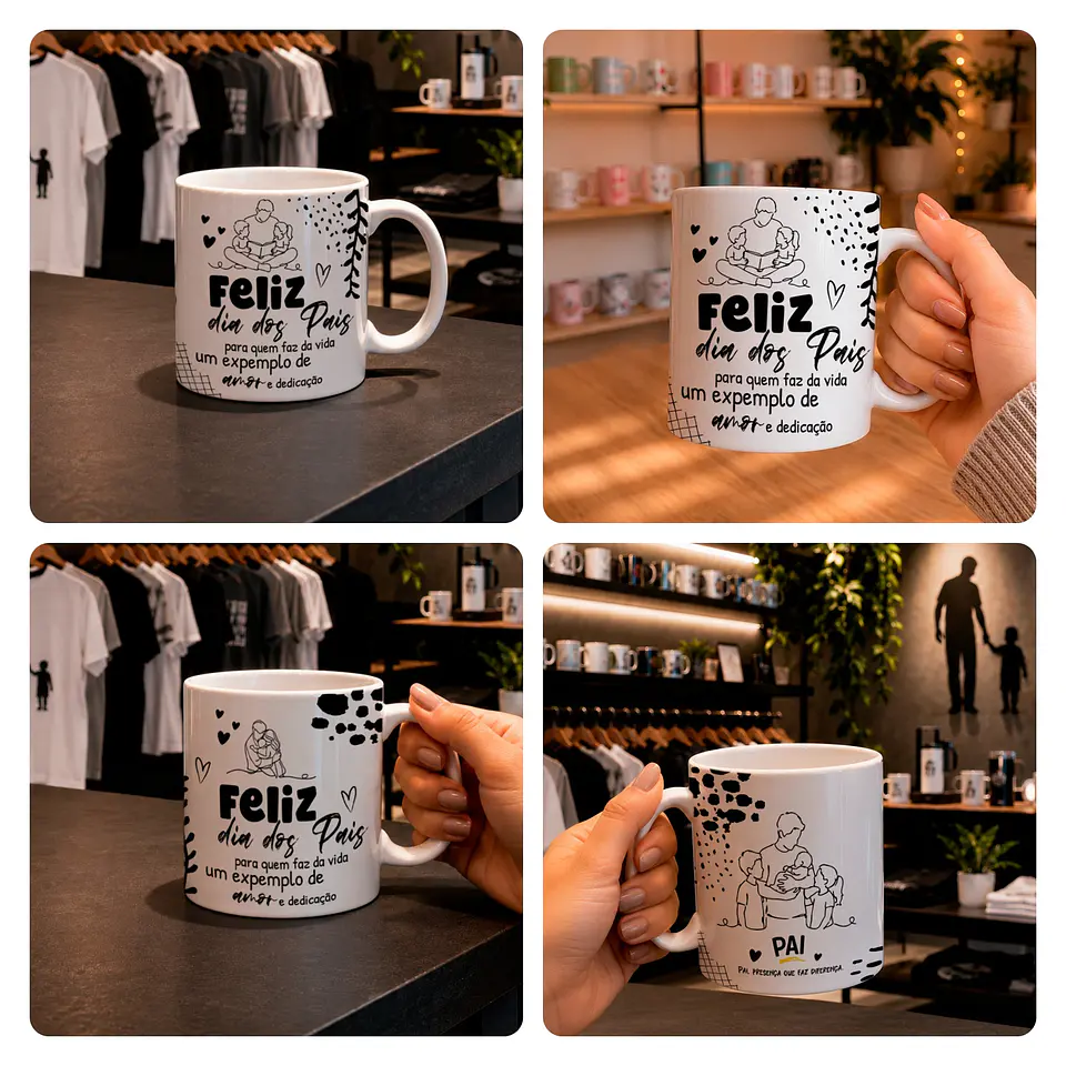 20 Artes para Caneca Minimalista Dia dos Pais Arquivo Editável  2