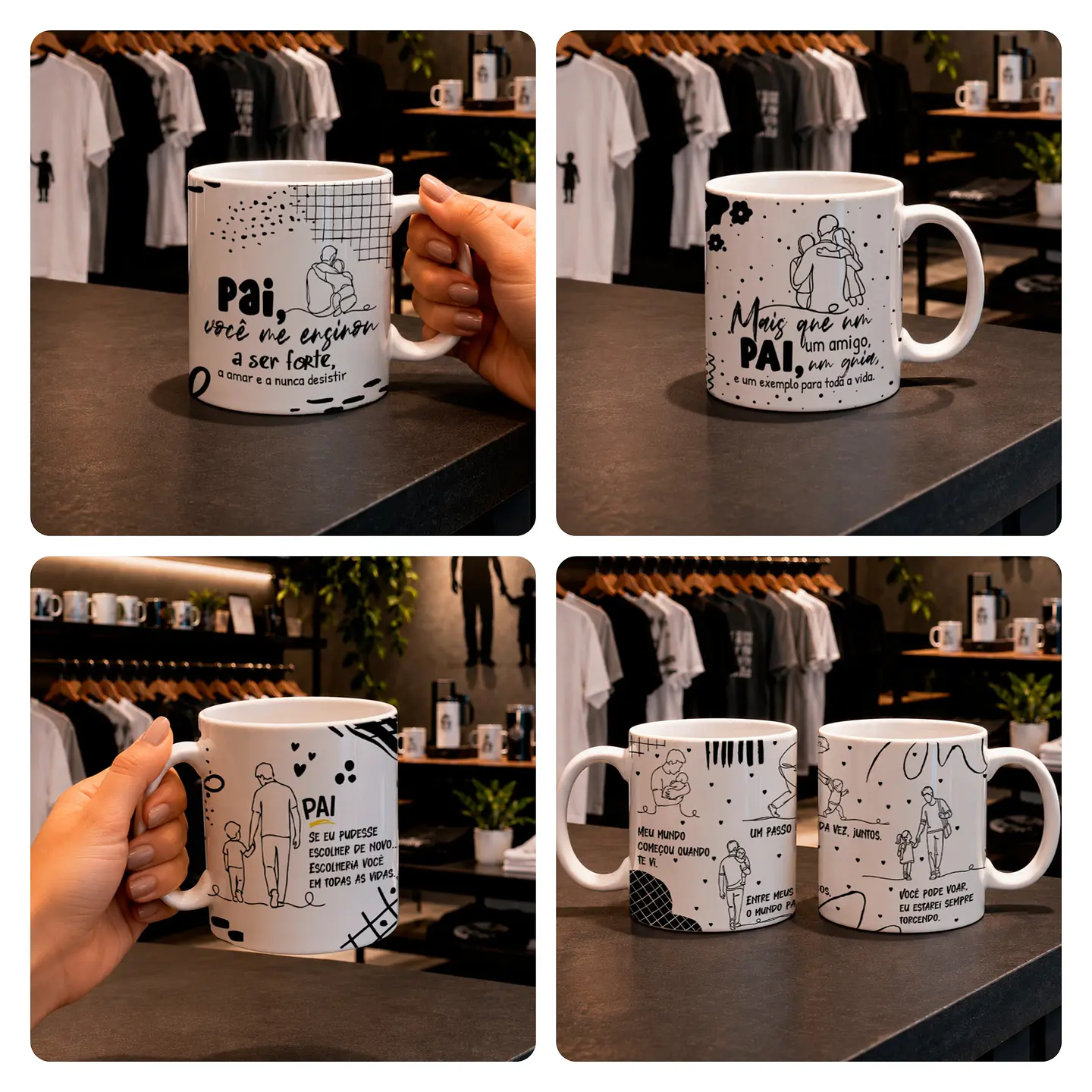 20 Artes para Caneca Minimalista Dia dos Pais Arquivo Editável  5