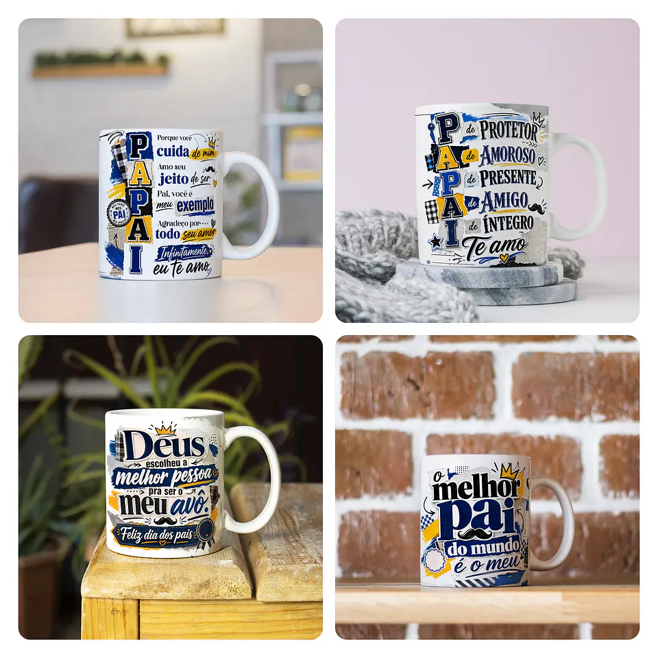 41 Artes para Caneca e Azulejo Dia Dos Pais Arquivo Editável  2