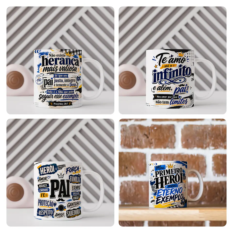 41 Artes para Caneca e Azulejo Dia Dos Pais Arquivo Editável  3