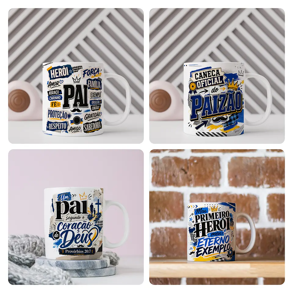 41 Artes para Caneca e Azulejo Dia Dos Pais Arquivo Editável  4