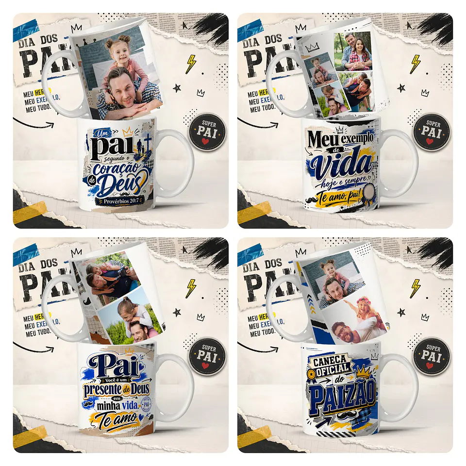 41 Artes para Caneca e Azulejo Dia Dos Pais Arquivo Editável  7