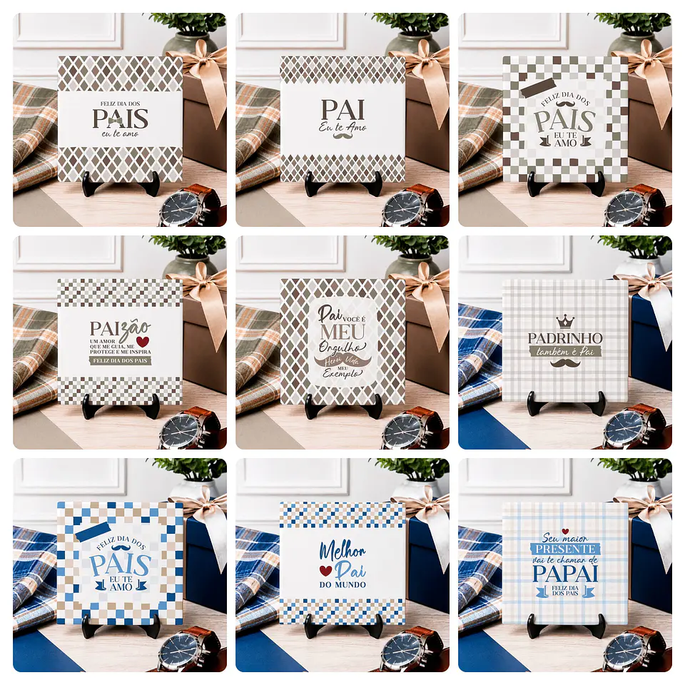 60 Artes para Caneca e Azulejo Dia dos Pais Com Foto e Sem Foto Arquivo Editável 4