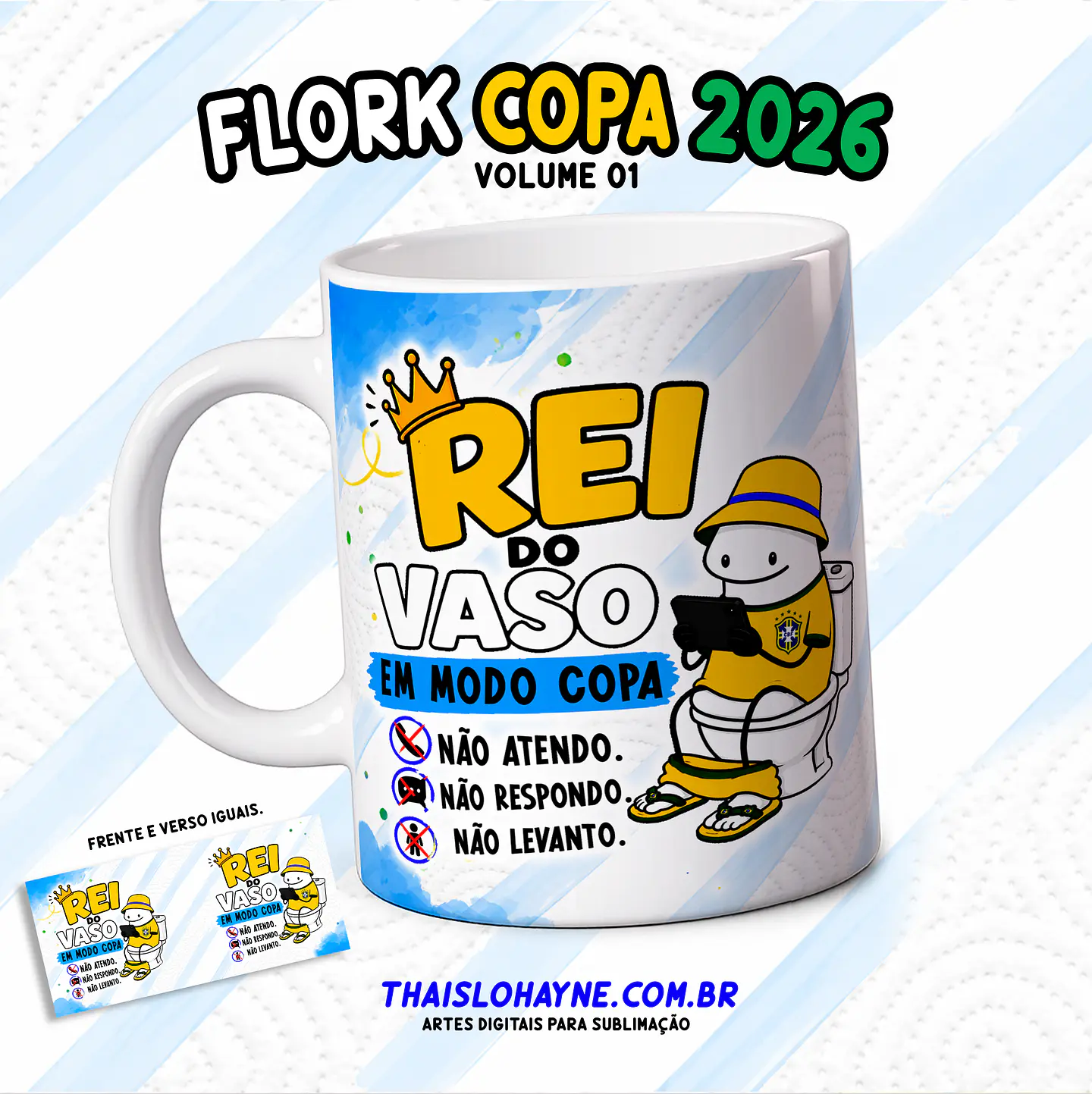 12 Artes para Caneca Flork Copa Brasil Arquivo em Png 12