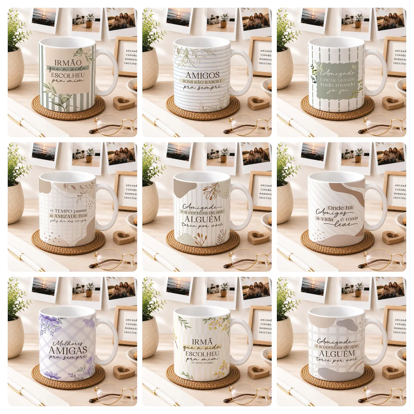 20 Artes para Caneca Dia dos Amigos Arquivo Editável 2