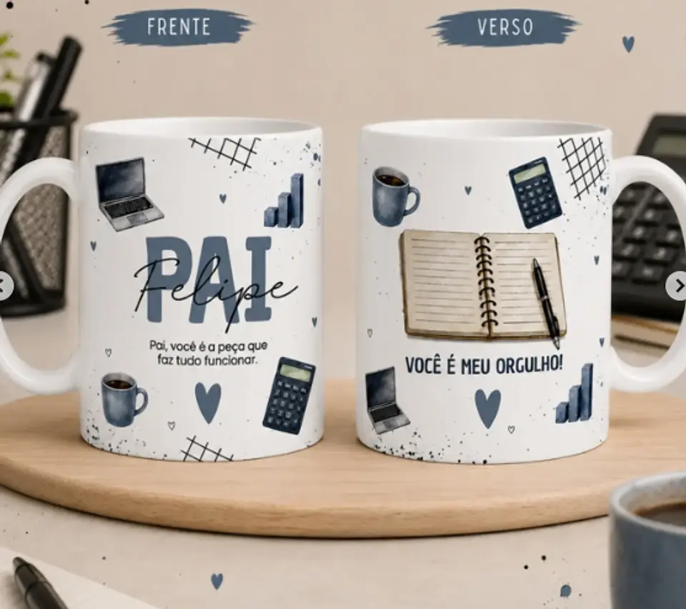 24 Artes para Caneca Dia dos Pais Minimalista Arquivo editável 10