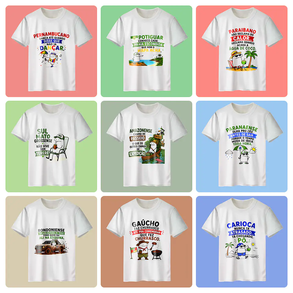 54 Artes para Caneca e Camisa Estados do Brasil Flork Divertido em Png 4