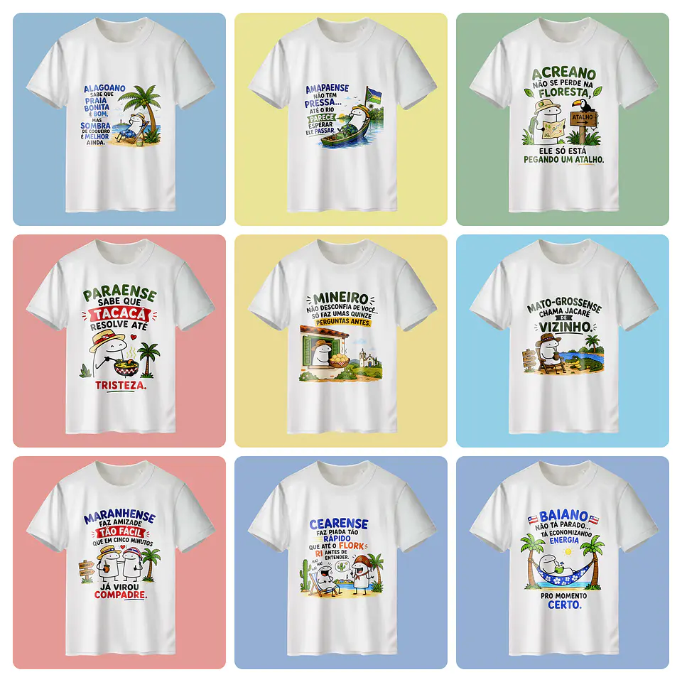 54 Artes para Caneca e Camisa Estados do Brasil Flork Divertido em Png 5