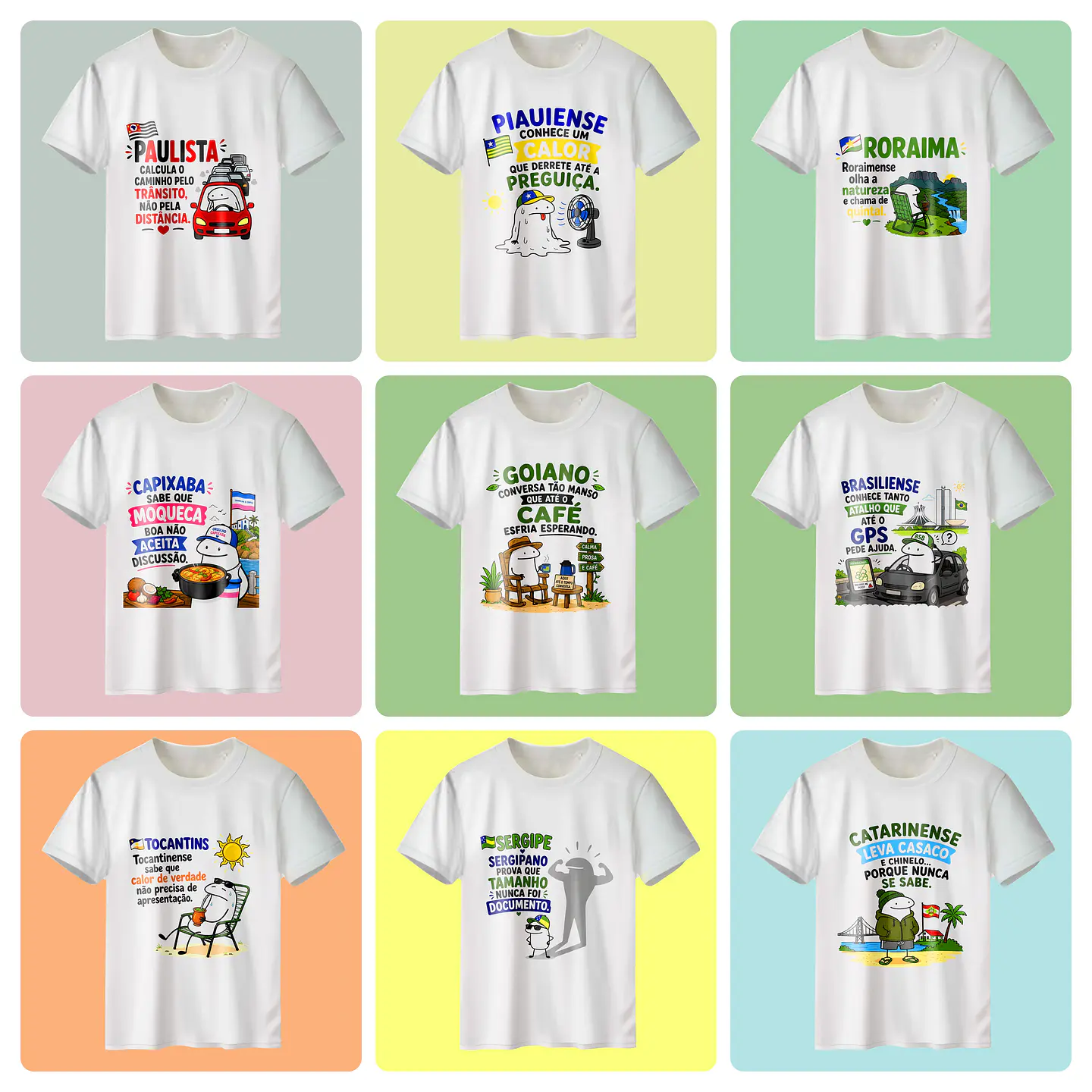 54 Artes para Caneca e Camisa Estados do Brasil Flork Divertido em Png 6