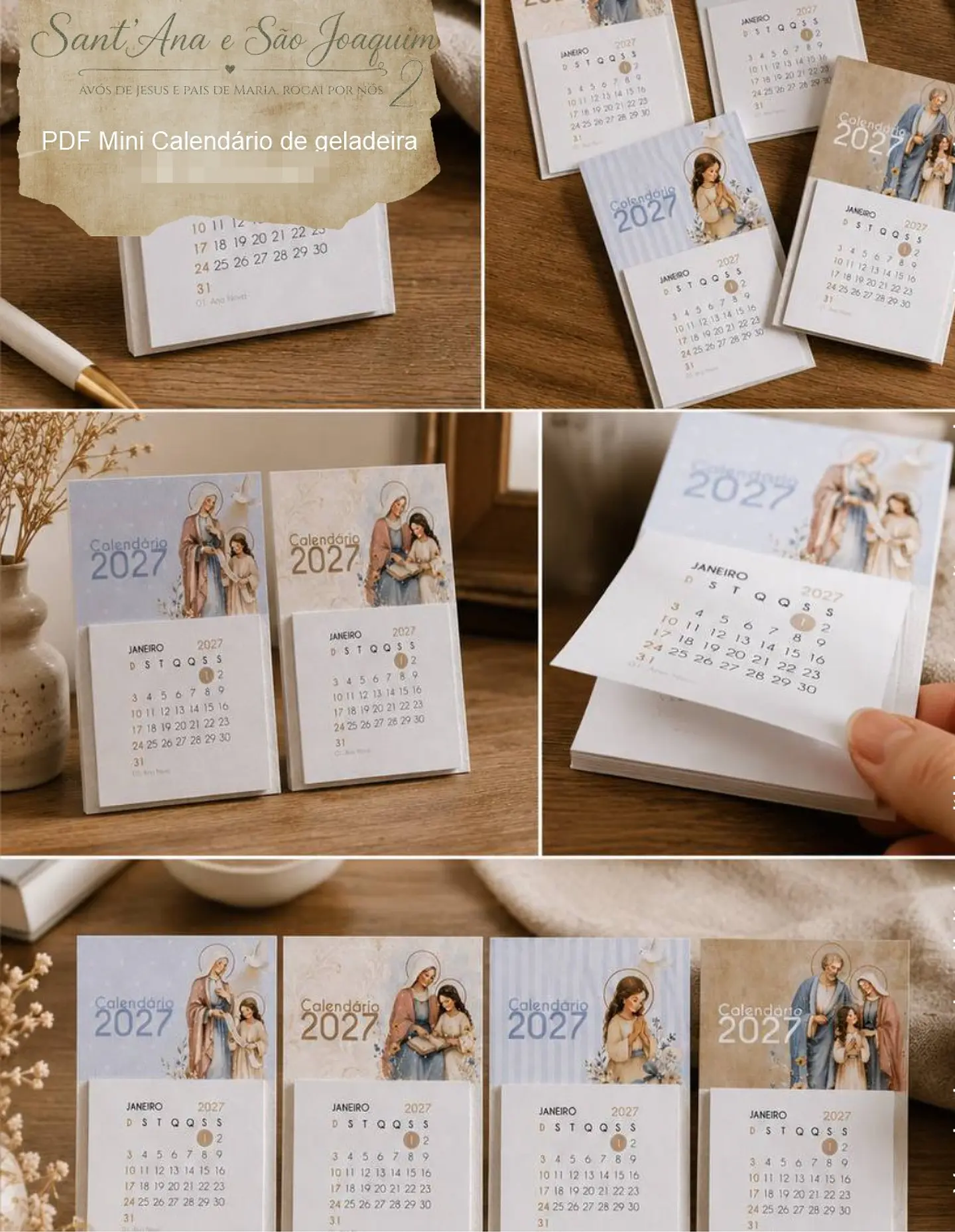 Arquivo Mini Calendário Imã de geladeira Santana e São Joaquim 2027 Pdf 2