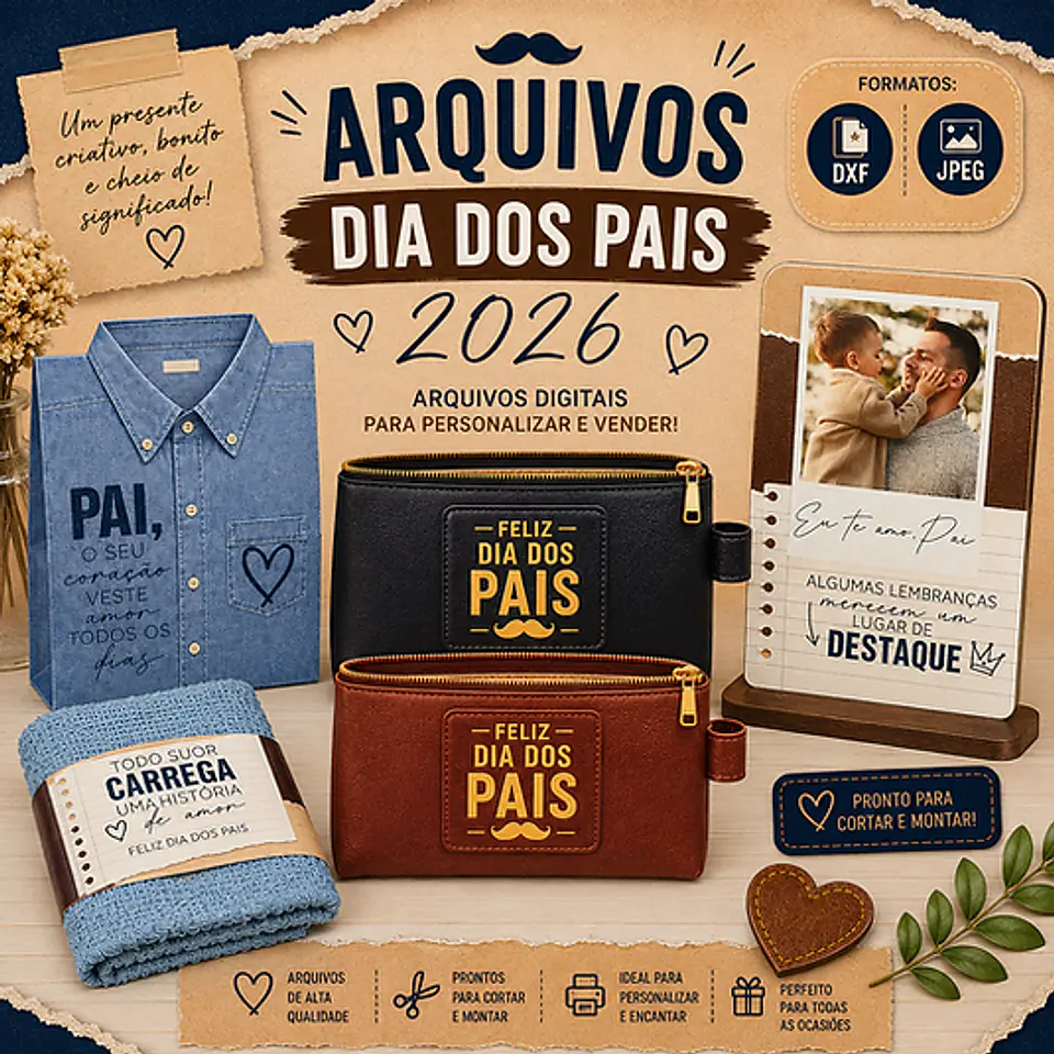 Arquivos de Corte 2 EM 1 Mimos Dia dos Pais Arquivo em Pdf 2