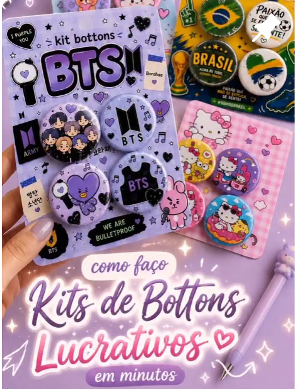 Artes para Bottons que Vendem muito temas diversos em Pdf 1
