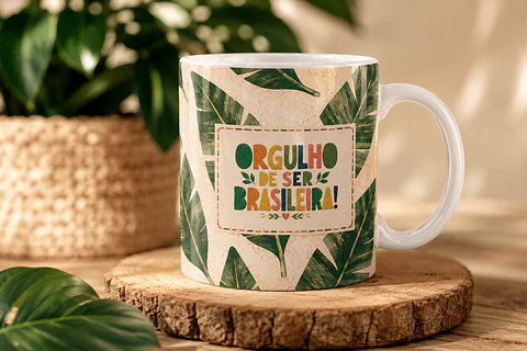 19 Artes para Caneca Brasilidade Arquivo em Png 