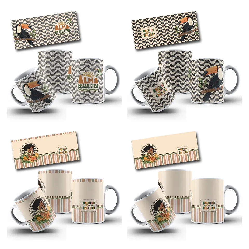 19 Artes para Caneca Brasilidade Arquivo em Png  14