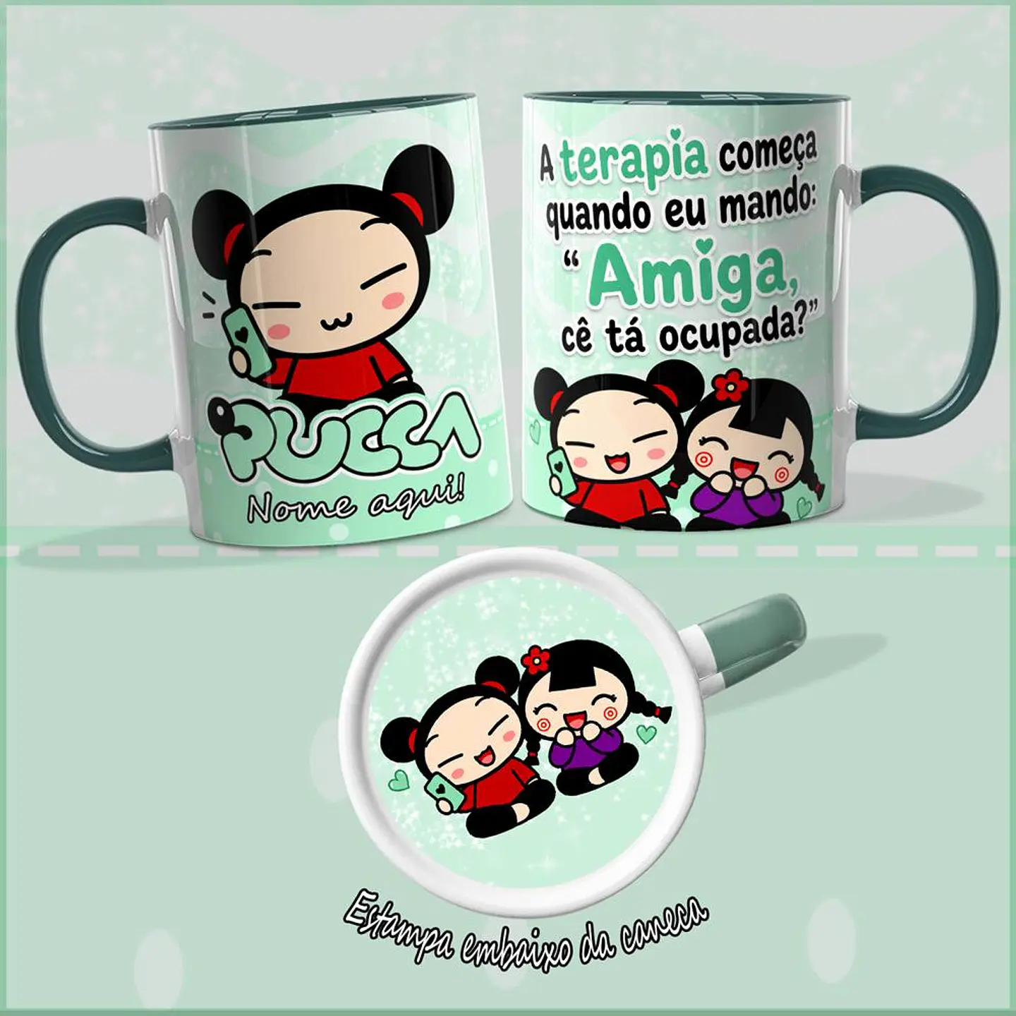 7 Artes para Caneca Pucca  Amigas Arquivo em Png 7
