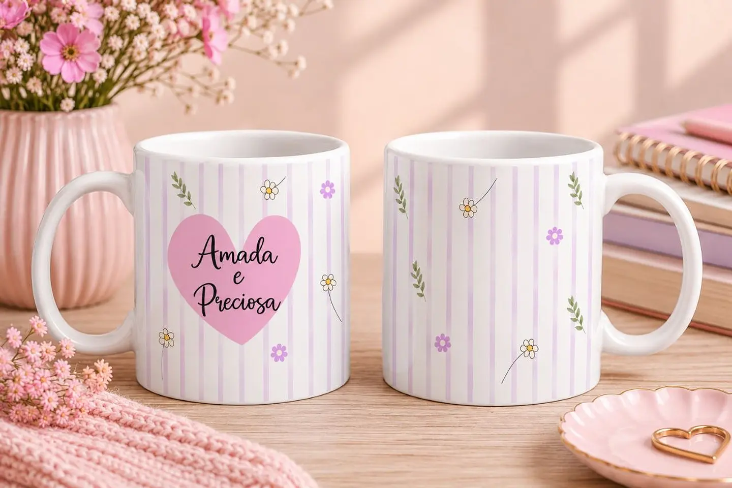 3 Artes para Caneca Amada e Preciosa Arquivo em Jpg 1