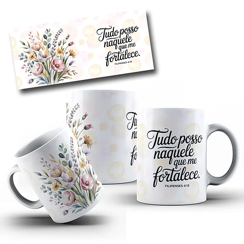 10 Artes para Caneca Jardim da Fé Frases Arquivo em Png