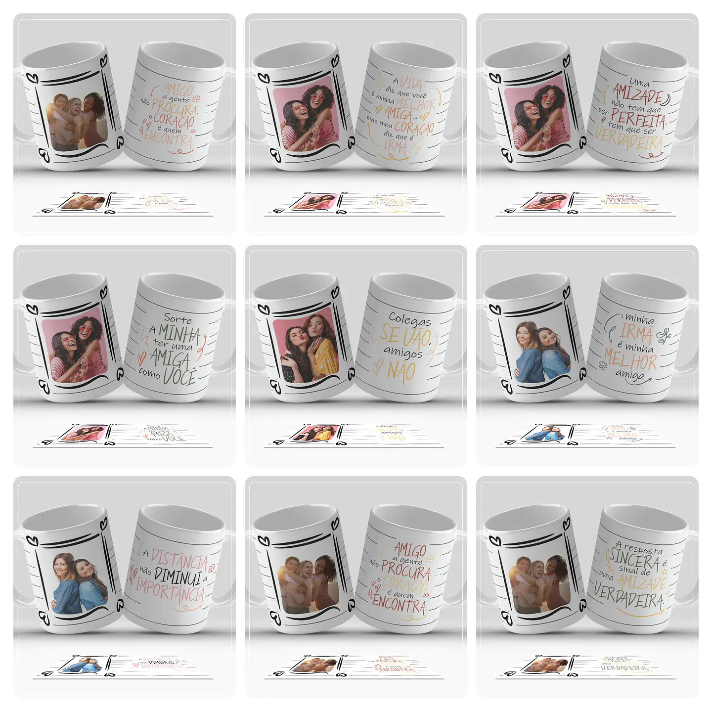 12 Artes para Caneca Amigas Amizade Arquivo em Png 2