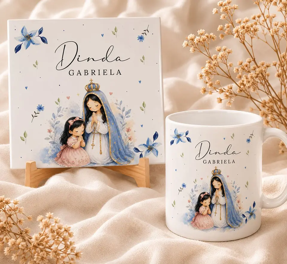 12 Artes para Caneca Dinda em Aquarela Arquivo em Png 2